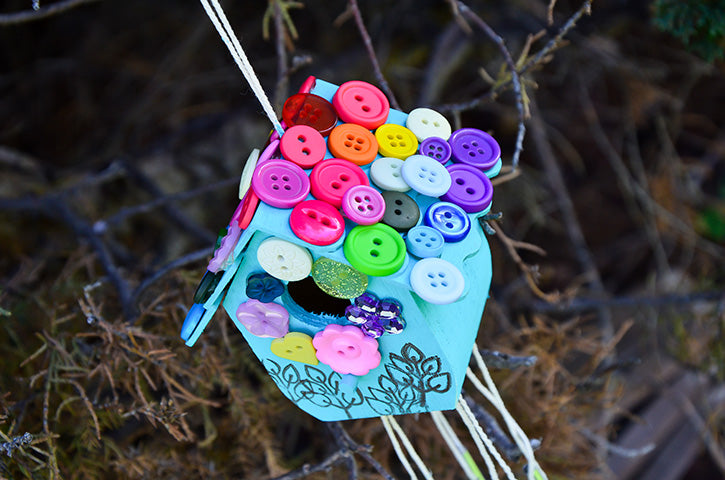 Spring Button Birdhouse
