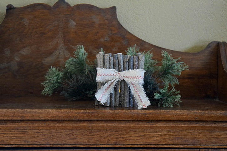 Rustic Christmas Candle Holder