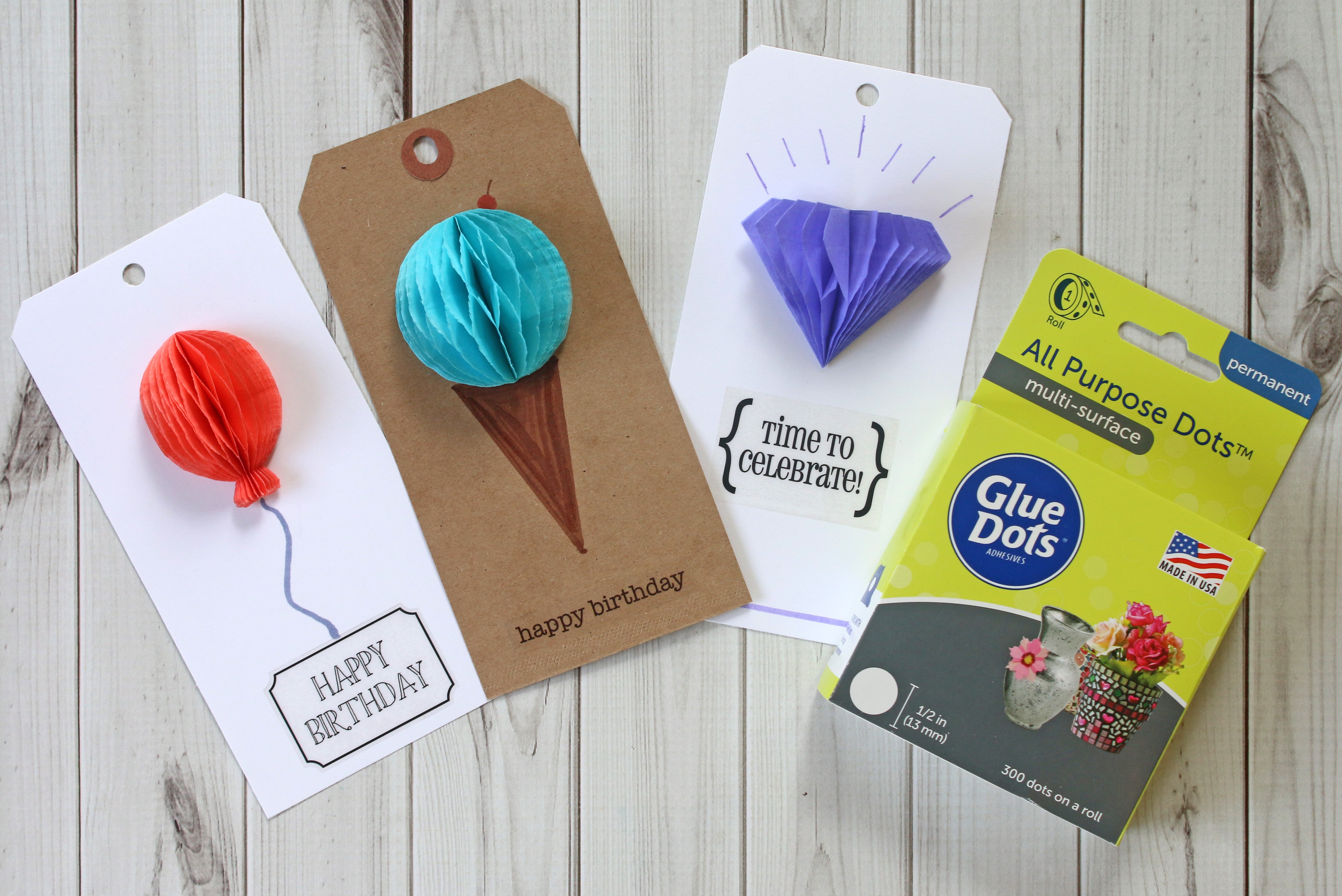 Honeycomb Birthday Tags