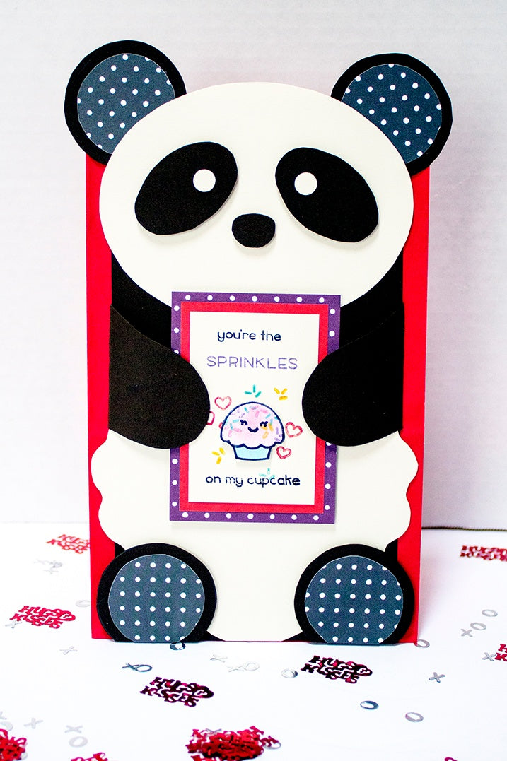 Lawn Fawn Panda Valentine's Bag