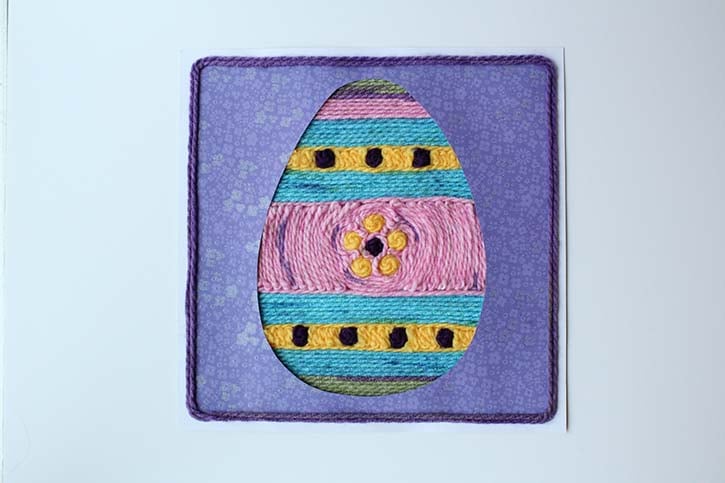 Easter Kids Craft - Yarn Egg