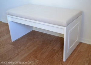 DIY No-Sew Bench Cushion from Isabelle LaRue