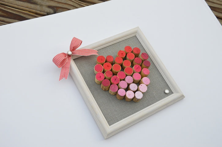 Framed Valentine Wine Corks