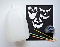 Halloween Milk Jug Luminaries