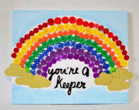 Button Canvas Art For Kids