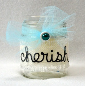 "Cherish" Candle Jar