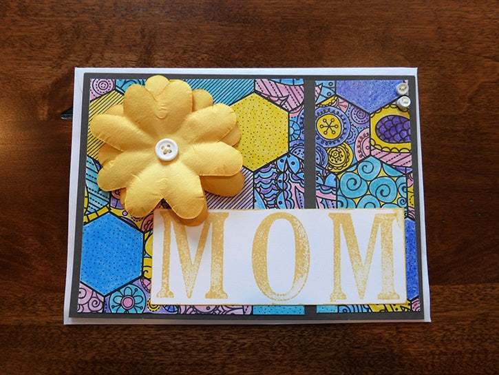 Colored Mother’s Day Card