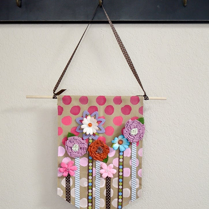 DIY Fabric Flower Flag