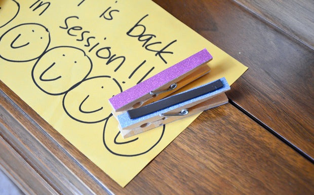 Create Decorative Clothespins with Glue Dots