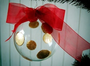 Polka Dot Gilded Ornament