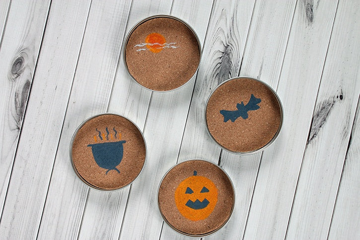 Halloween Mason Jar Lid Coasters