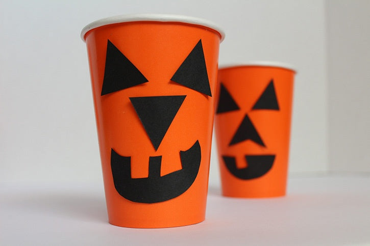 Make Pumpkin Party Cups with Supplies from Walmart