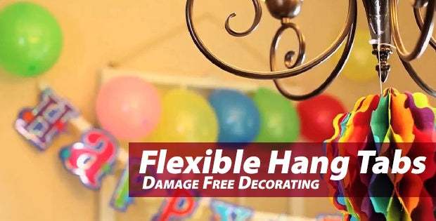 Flexible Hang Tabs for Damage-Free Decorating