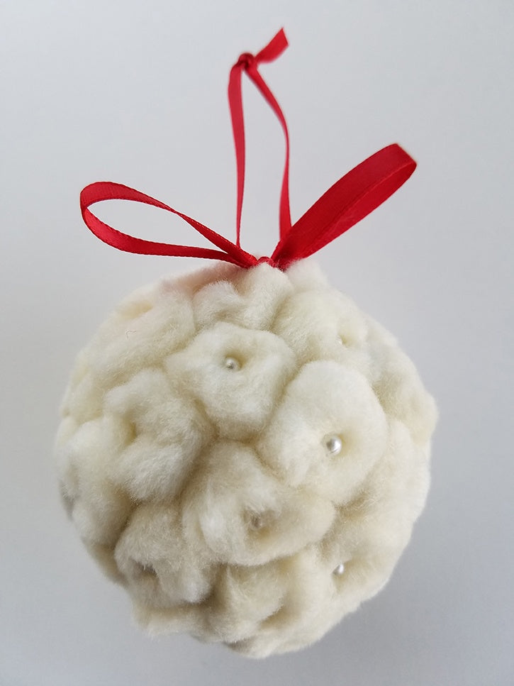 Rustic Pom Pom Ornament