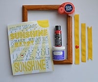 Summer Home Decor - A Sunshine Frame