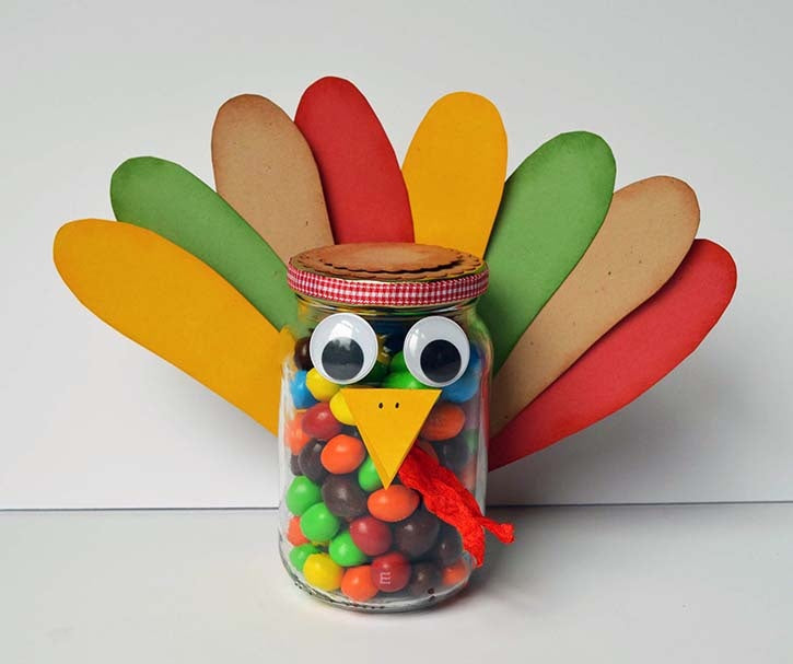 Mr. Turkey Thankful Candy Jar