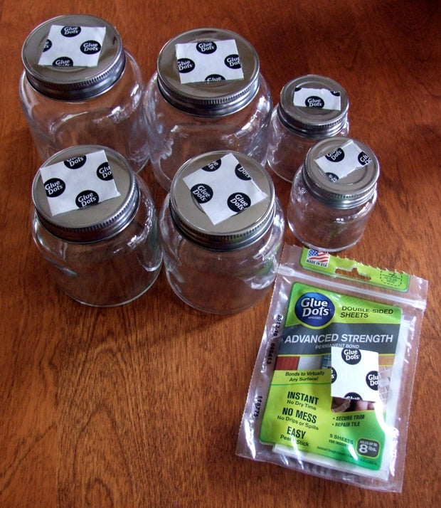 Add Under Shelf Organization with Glue Dots