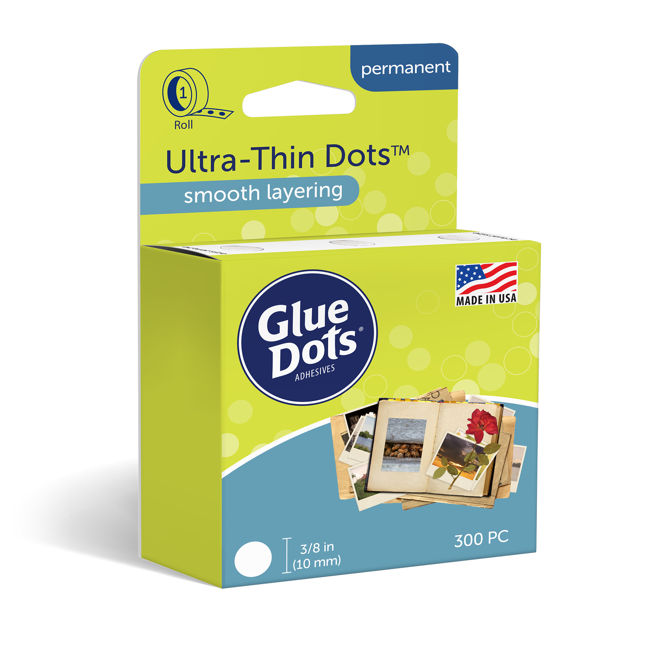 Ultra-Thin Glue Dots, 3/8 < Peddlers Den