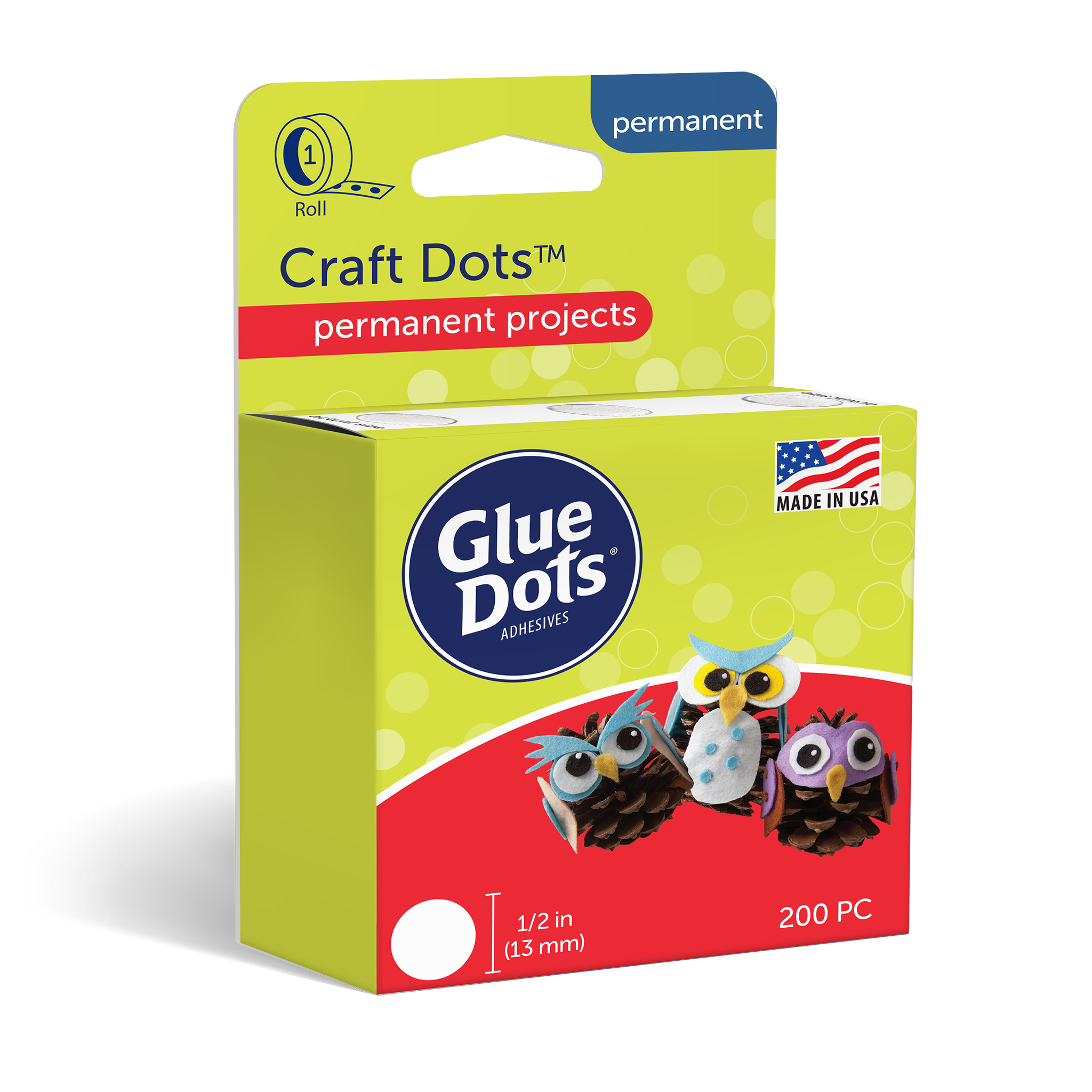 Glue Dots, Crafter's Pack, Double-Sided, Mini Dots, Craft Dots, Micro Dots, Permanent, 825 Dots, DIY Craft Glue Tape, Sticky Adhesive Glue Points