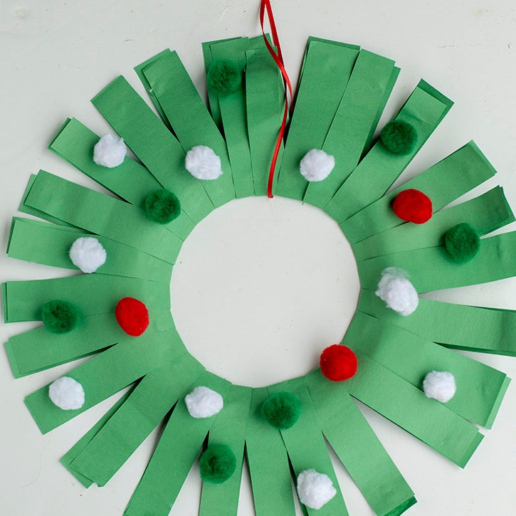 Kids Craft: Paper Holiday Wreath