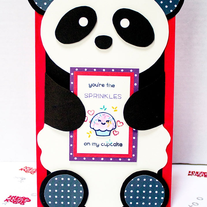 Lawn Fawn Panda Valentine's Bag