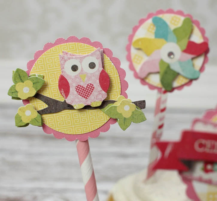 Pink Cupcake Toppers
