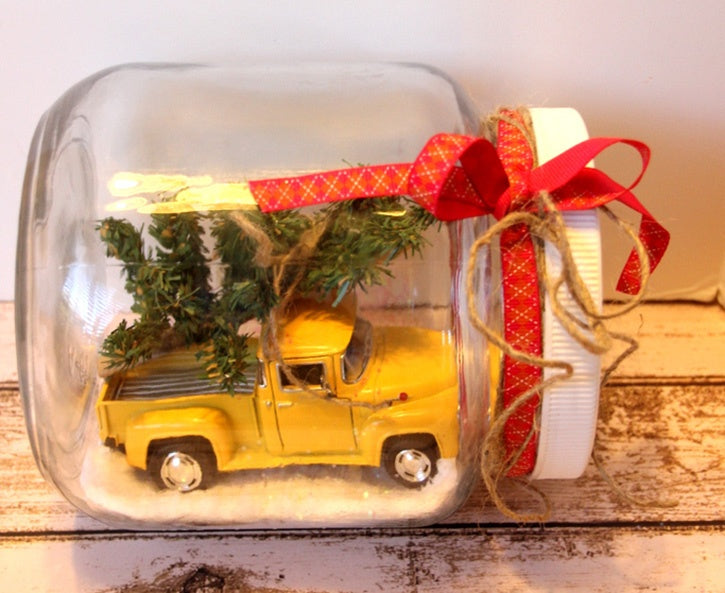 Christmas Truck in a Bottle