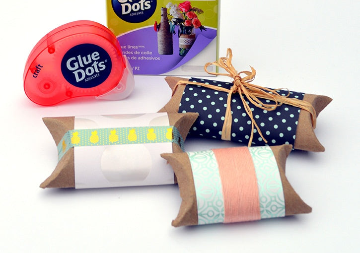 Upcycled Cardboard Tube Pillow Boxes