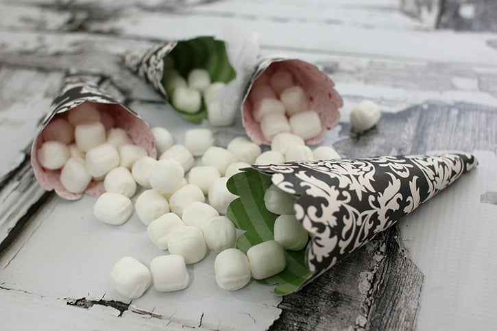 Wedding Favor - Mint Filled Paper Cones