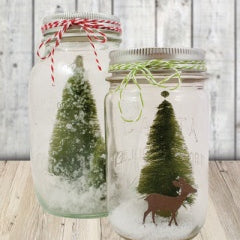 Winter Mason Jar Centerpiece