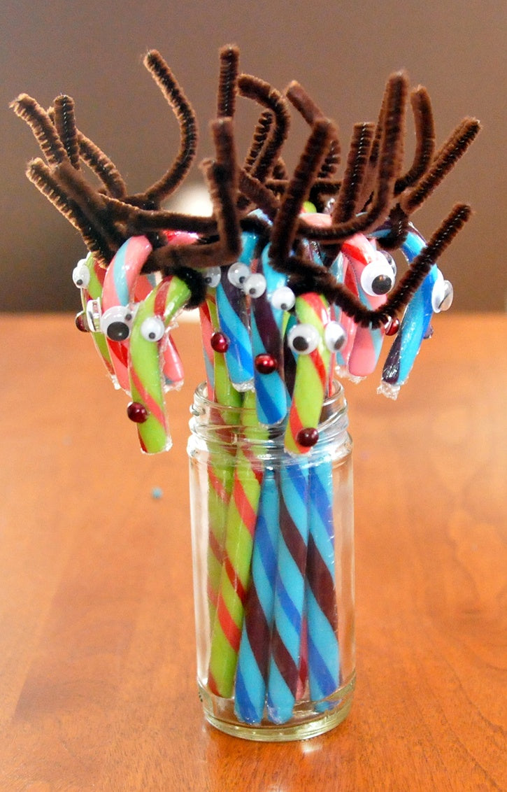 Reindeer Candy Canes Glue Dots Reindeer candy canes glue dots