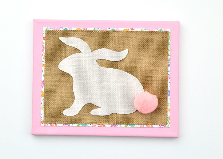 Sweet Bunny Mixed Media Canvas Decor