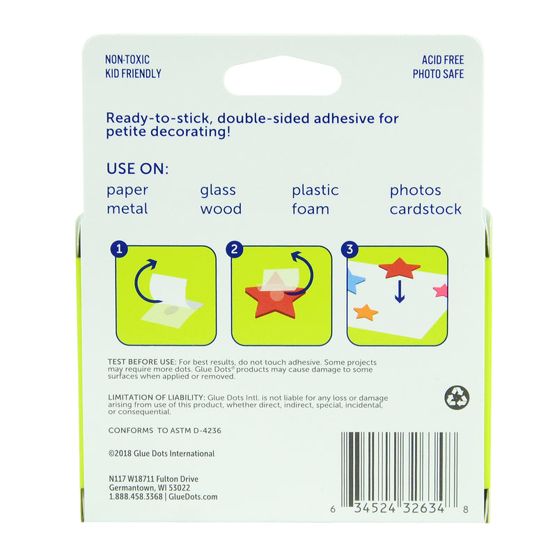 Adhesives, Tapes & Glues - Product reviews - Glue Dots Micro Roll of 325  Clear Adhesive 1/8 in. Circle Dots