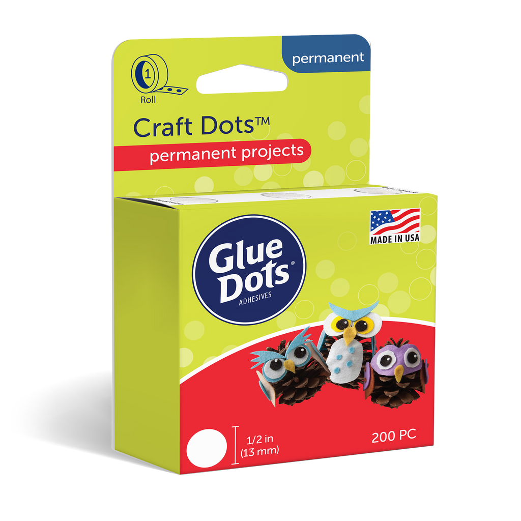 Glue Dots Permanent 3/8' Dispenser 200pc