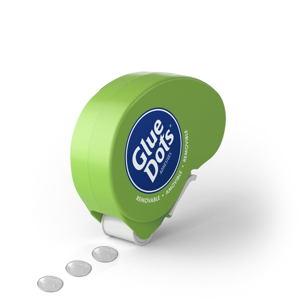Glue Dots Clear Dot Disposable Dispenser-Mini .1875 300/Pkg
